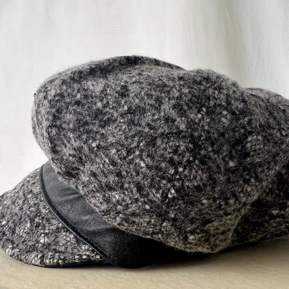 Newsboy Cap Style Hat, by Giovannio New York Salt & Pepper Polyester Blend, New! - Picture 11 of 16